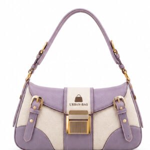 Urban Bag Lavender and Cream Baguette Shoulder Bag