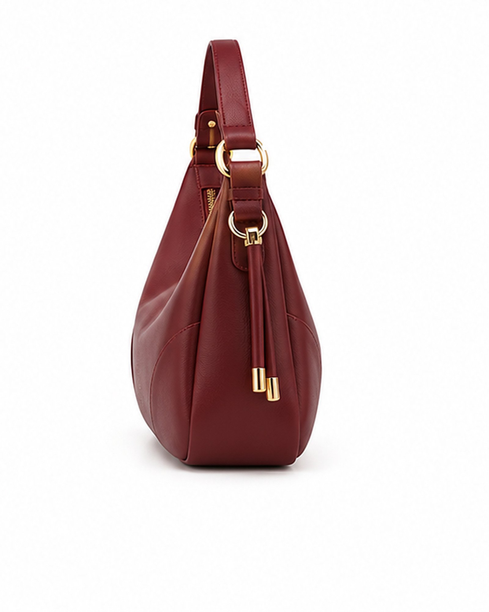 Urban Bag Burgundy Hobo Shoulder Bag - Image 4